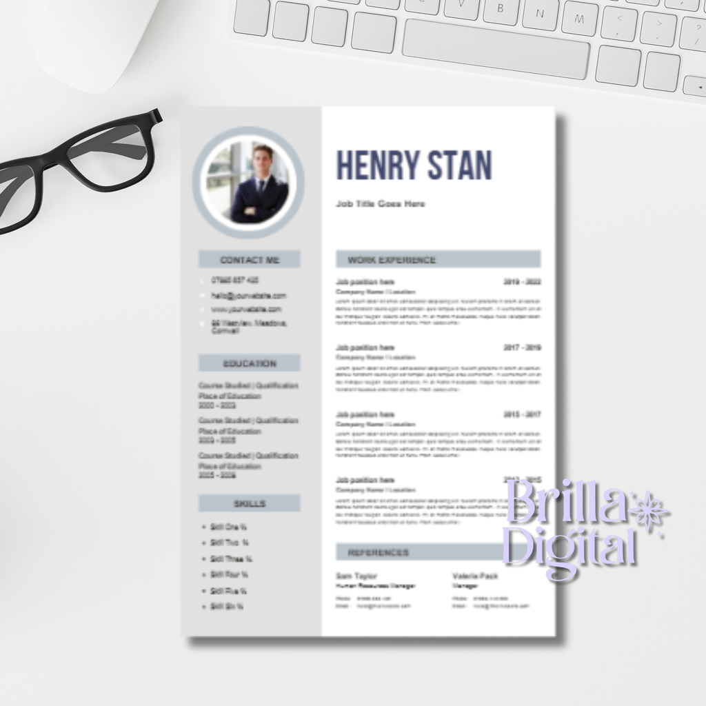 Formato Currículum Vitae - 5 modelos distintos cada uno en inglés y en español