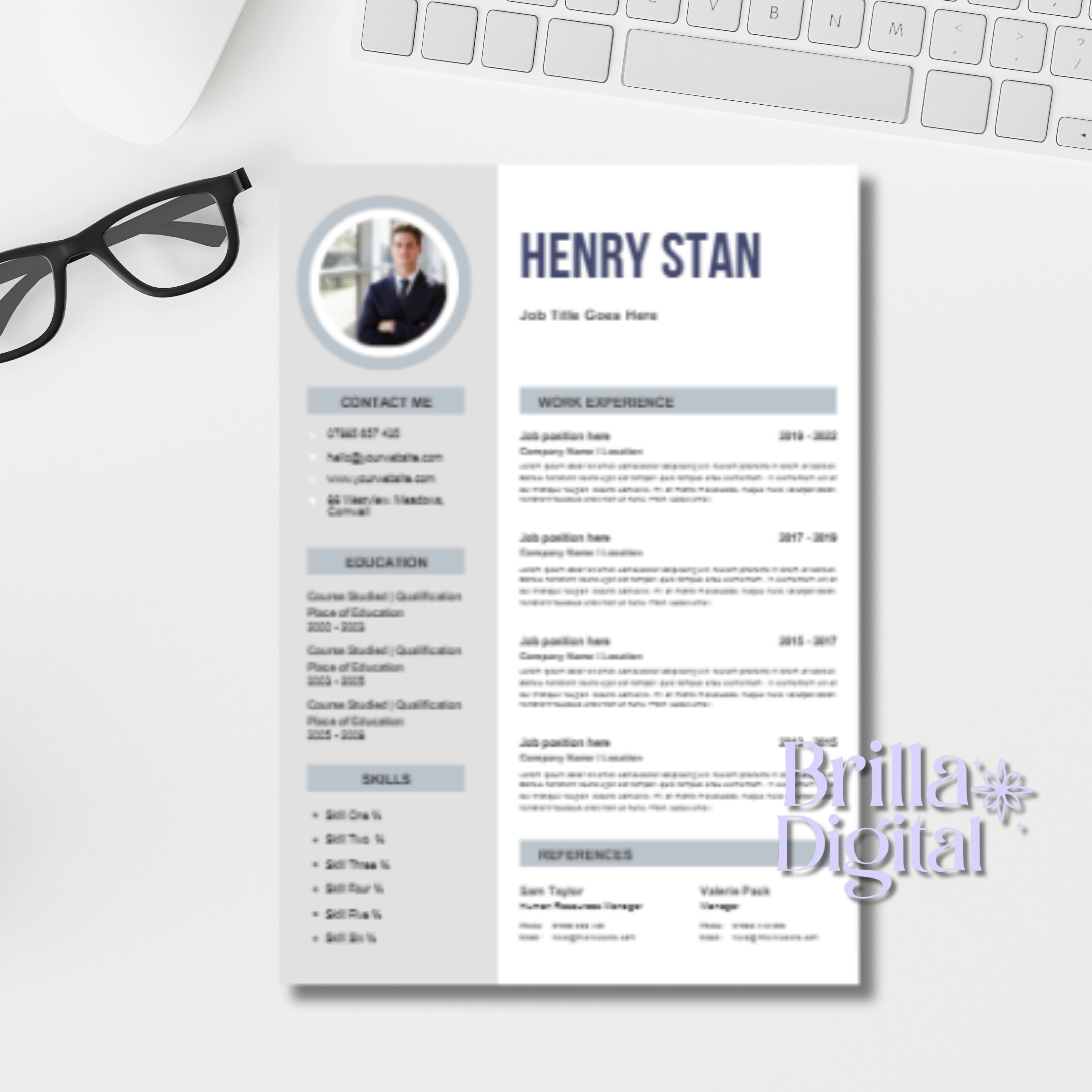 Formato Currículum Vitae - 5 modelos distintos cada uno en inglés y en español