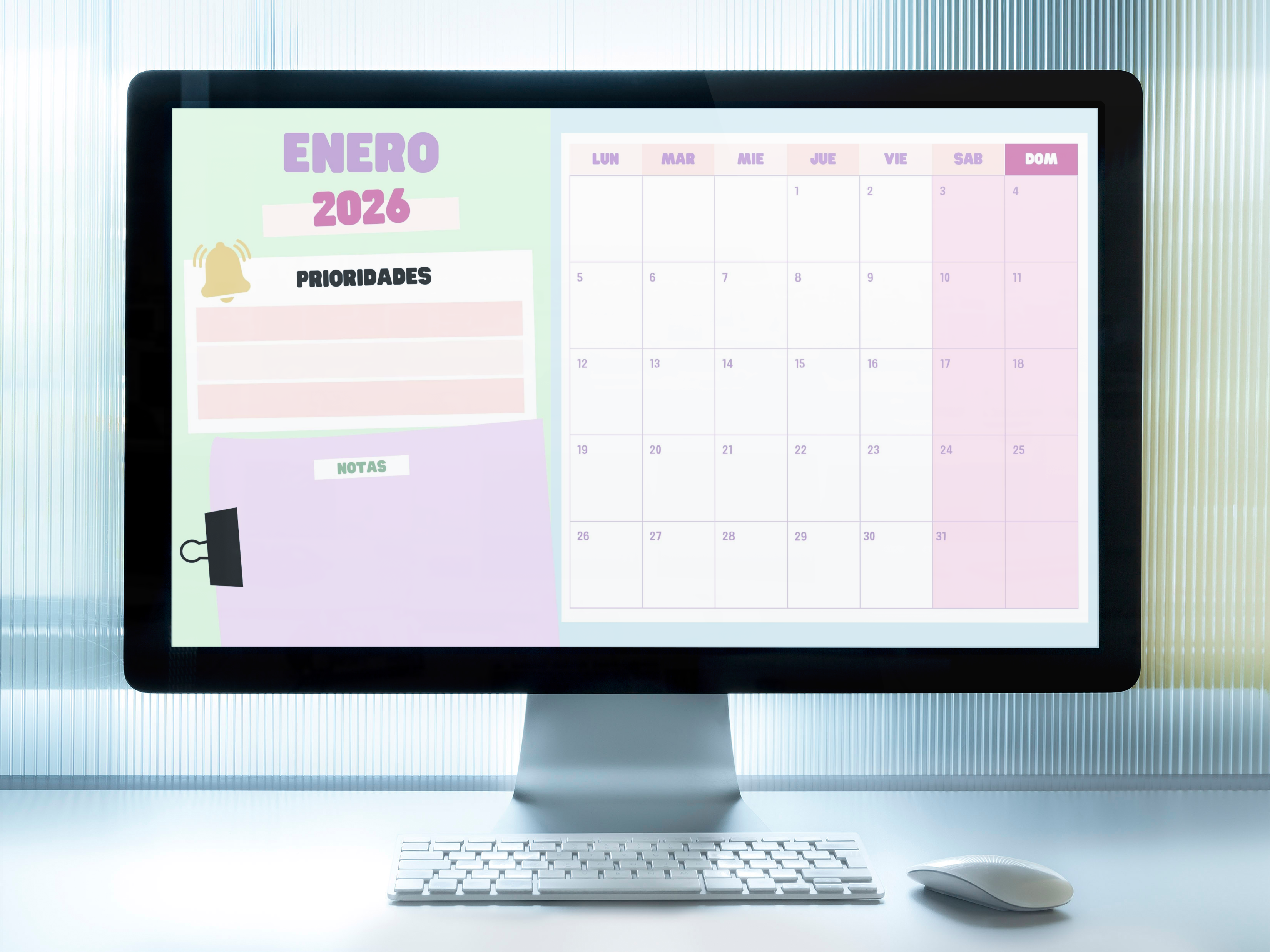 Calendario Digital Enero 2026