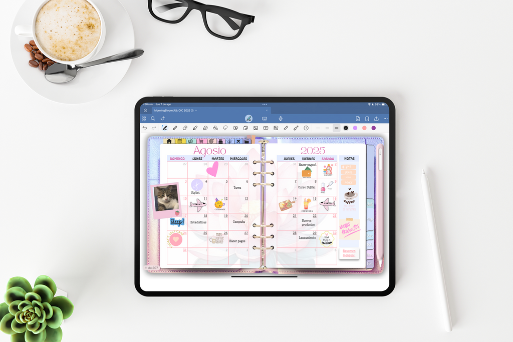 Morning Bloom - Agenda digital diaria 2025