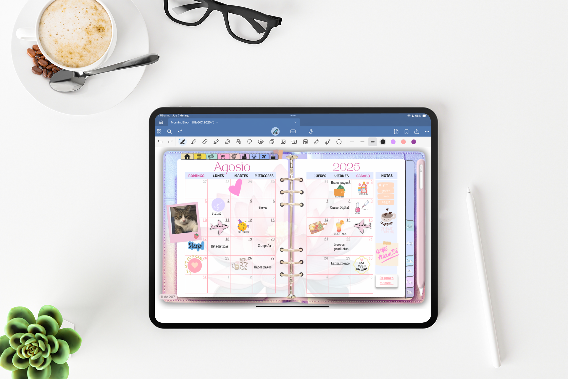 Morning Bloom - Agenda digital diaria 2025